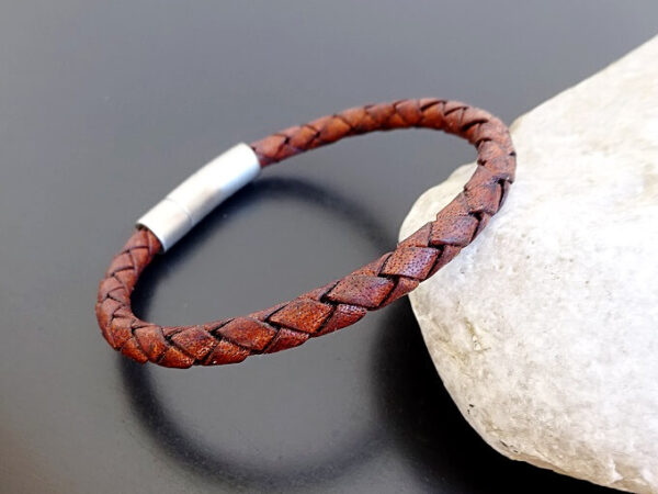 Mens Braided leather bracelet