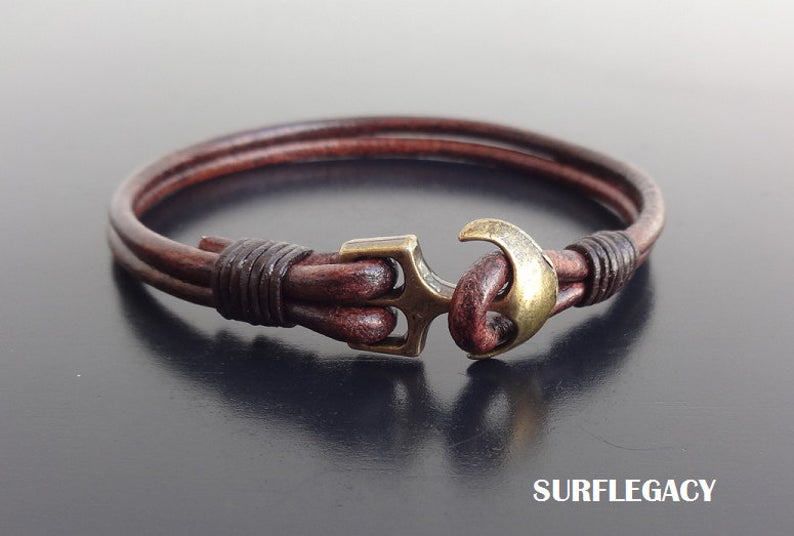 Anchor Leather Bracelet Anchor Leather Bracelet