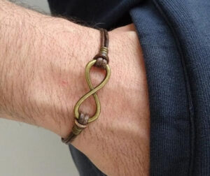 infinity leather bracelet
