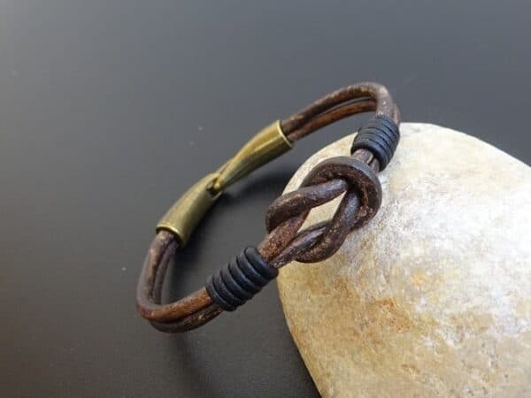 infinity leather bracelet