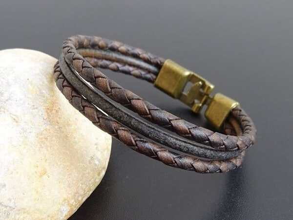 Leather bracelet for men