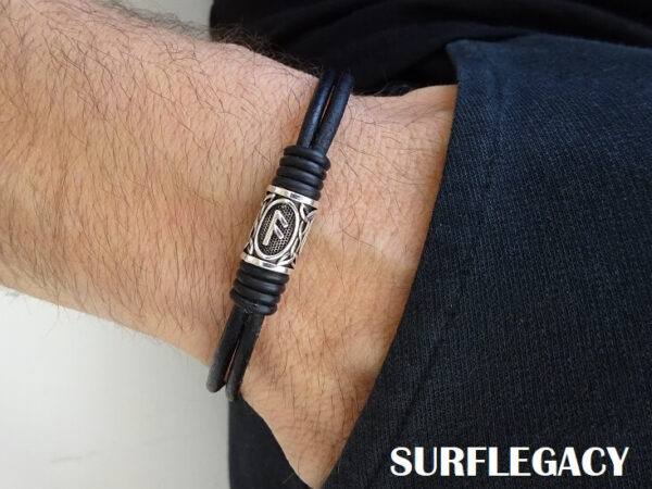 viking leather bracelet