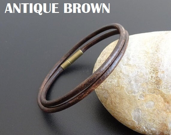 WRAP LEATHER BRACELET BRONZE PUSH CLASP WEBSITE GALLERY