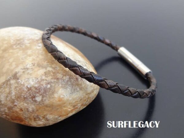 Braided leather bracelet