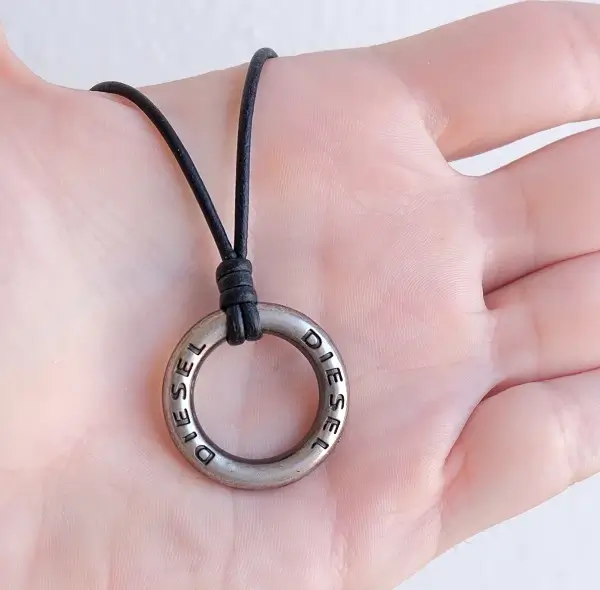 Diesel Mens Ring Necklace Diesel Mens Ring Necklace
