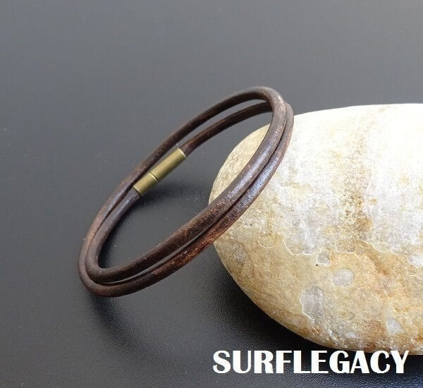 dark antique brown Leather Wrap Bracelet dark antique brown Leather Wrap Bracelet