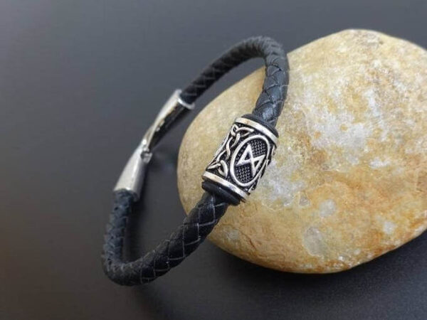 viking BRACELET BRAIDED SILVER WITH RUNE 5 website