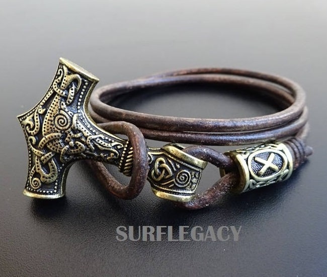 Viking Bracelet Meaning mjolnir bracelet with rune