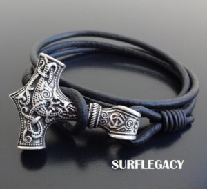 silver mjolnir bracelet