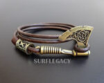 viking axe bracelet with gebo rune