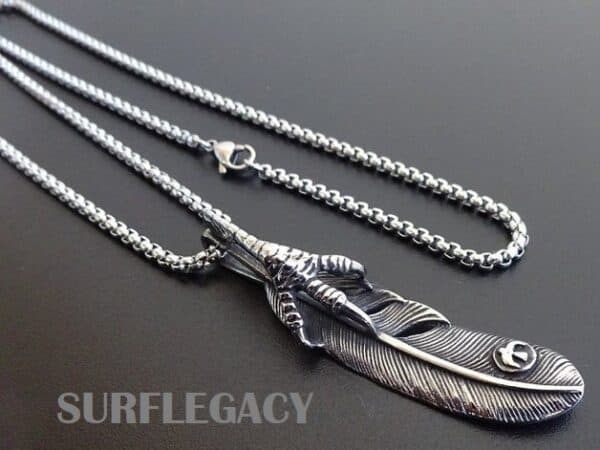 Eagle Claw Feather Necklace