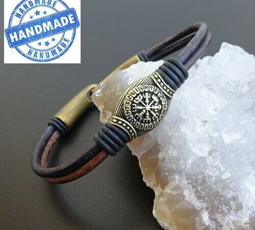 HELM OF AWE LEATHER BRACELET