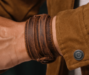 Leather cuff bracelet