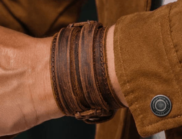 Leather cuff bracelet