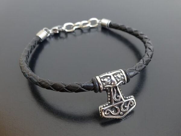 viking leather bracelet