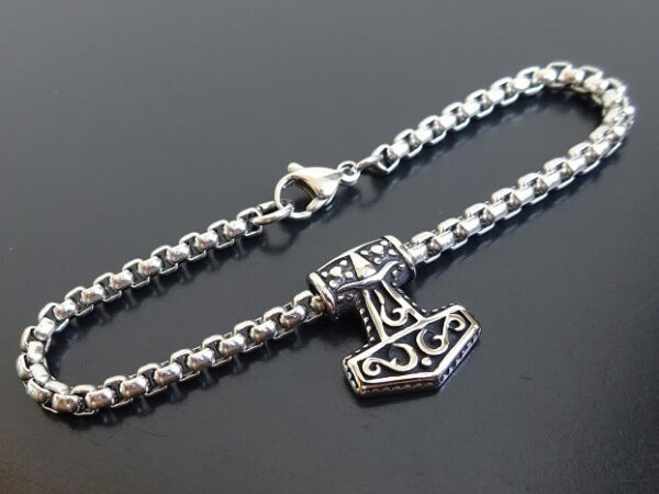 stainless steel viking bracelet