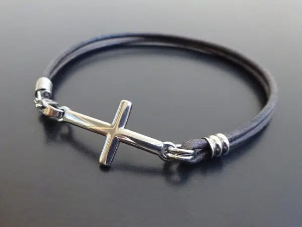 silver Cross Bracelet