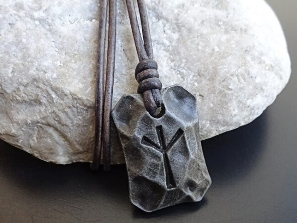 Rune Pendant on leather