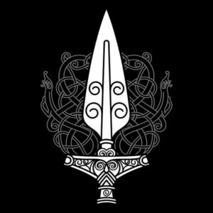 drawing of Gungnir Odin's spear
