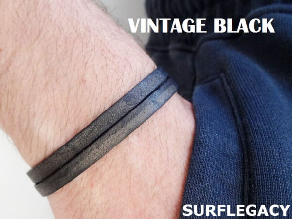flat Leather bracelet WITH MAGNETIC CLASP