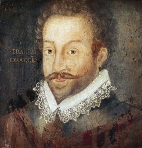 Francis Drake portrait by Jodocus-Hondius