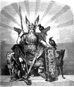 odin with Huginn and Muninn