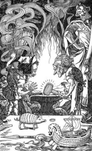 the creation of mjolnir by elves