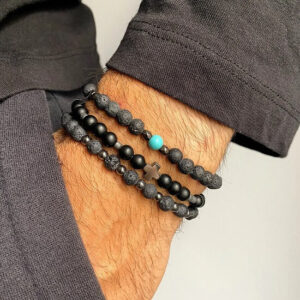 beaded bracelets stacked