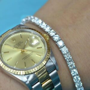 tennis bracelet with a watch