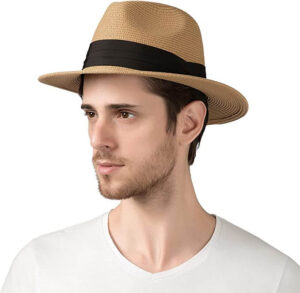 man wearing a straw hat