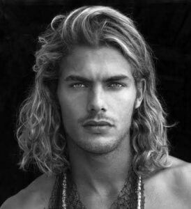 man with Long Surfer Hair