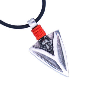 Arrowhead Pendant with wolf head