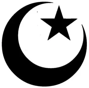 crescent moon and star